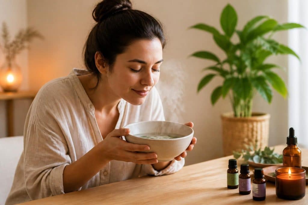 découvrez les bienfaits de l'inhalation d'huile essentielle, apprenez les méthodes efficaces et explorez des recettes pour profiter pleinement de ses vertus thérapeutiques.